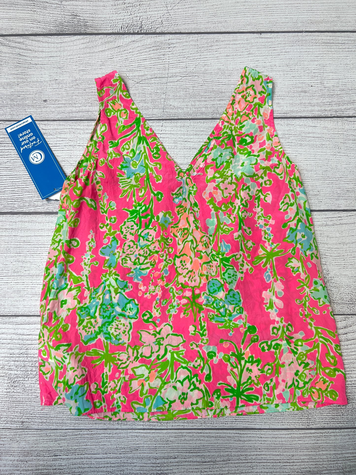 Pink Green Top Sleeveless Lilly Pulitzer, Size Xs