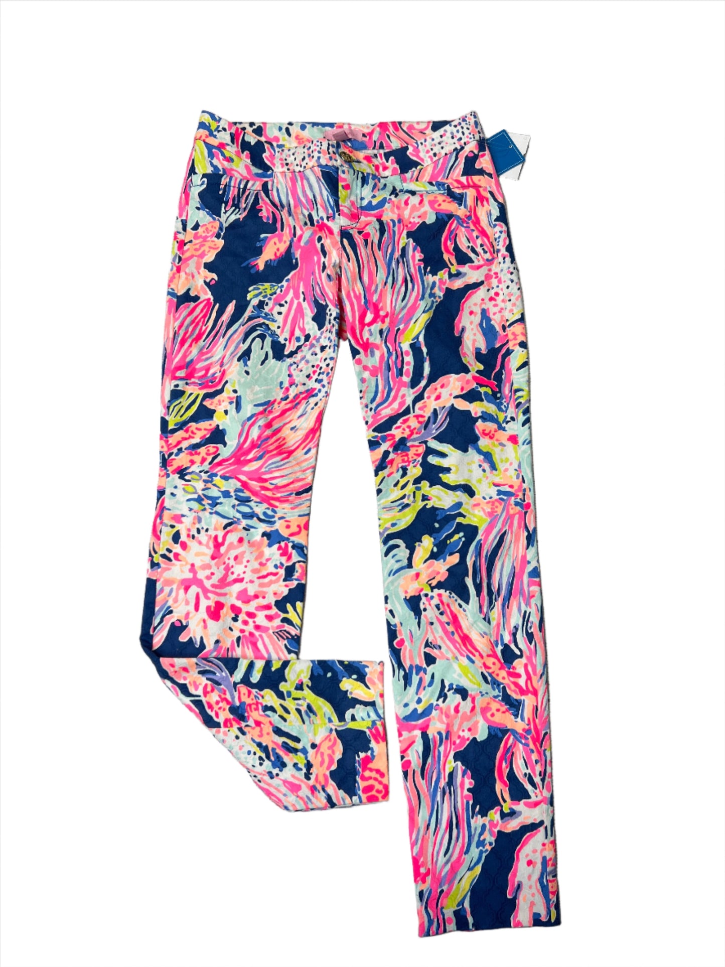 Pink Blue Pants Ankle Lilly Pulitzer, Size 0