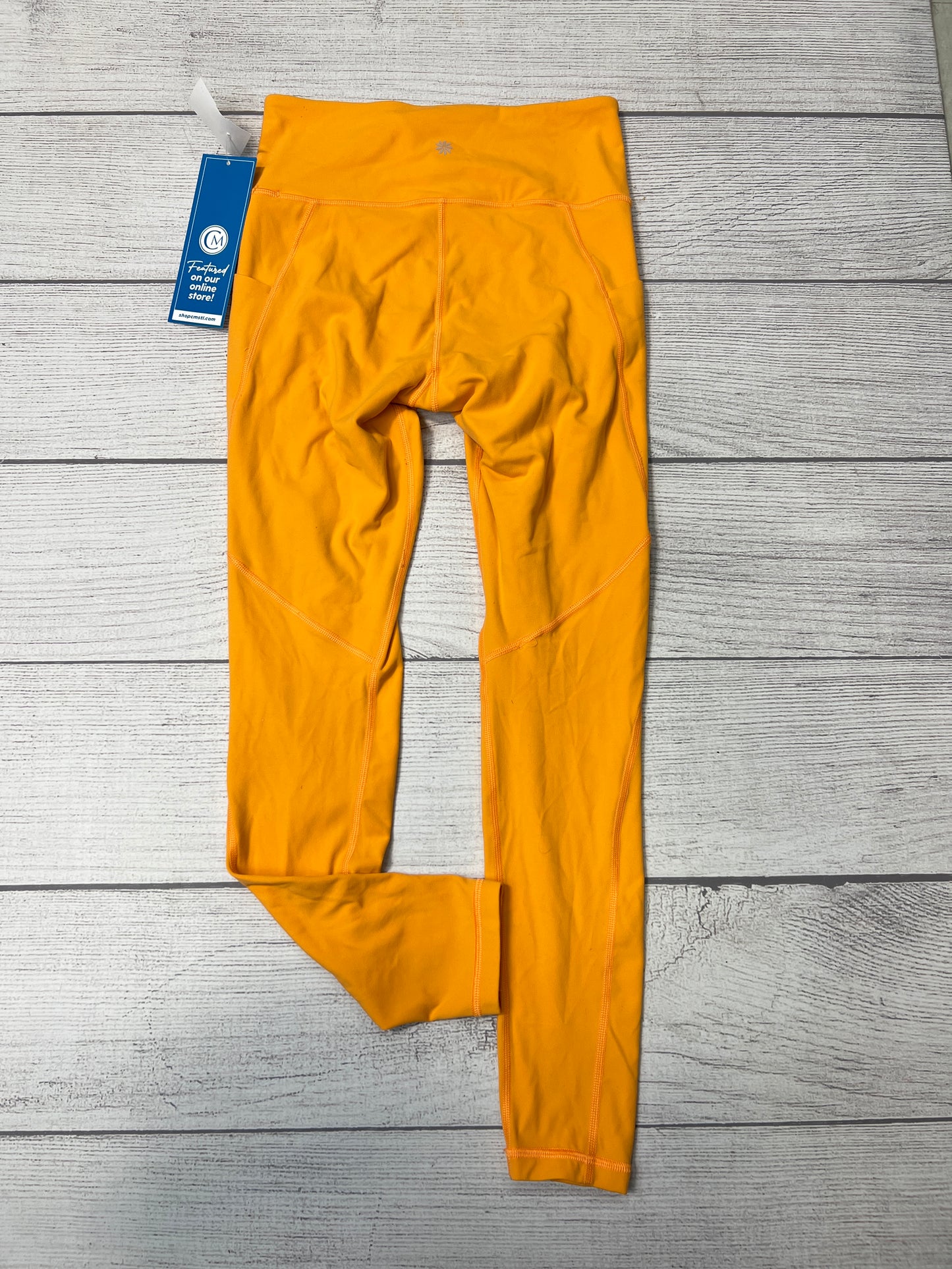 Orange Athletic Leggings Athleta, Size S