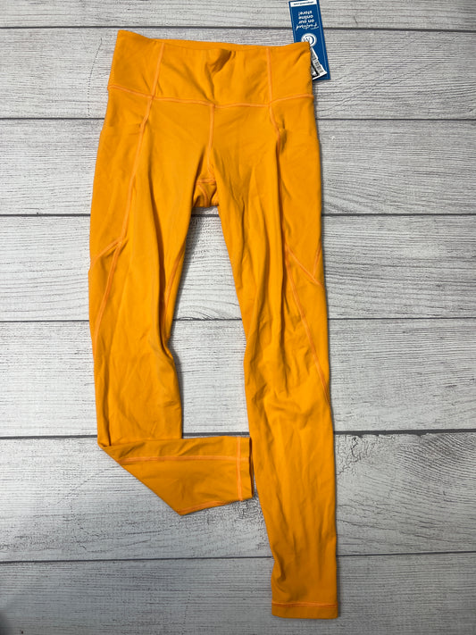 Orange Athletic Leggings Athleta, Size S