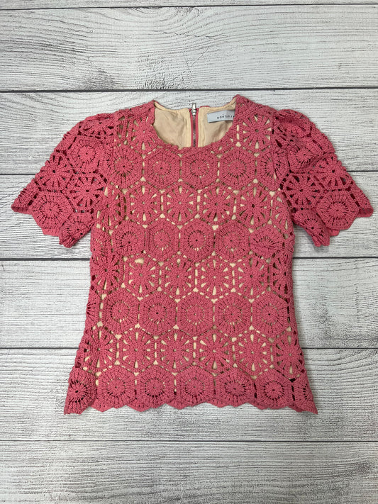 Pink Top Short Sleeve Adeline Rae, Size Xs