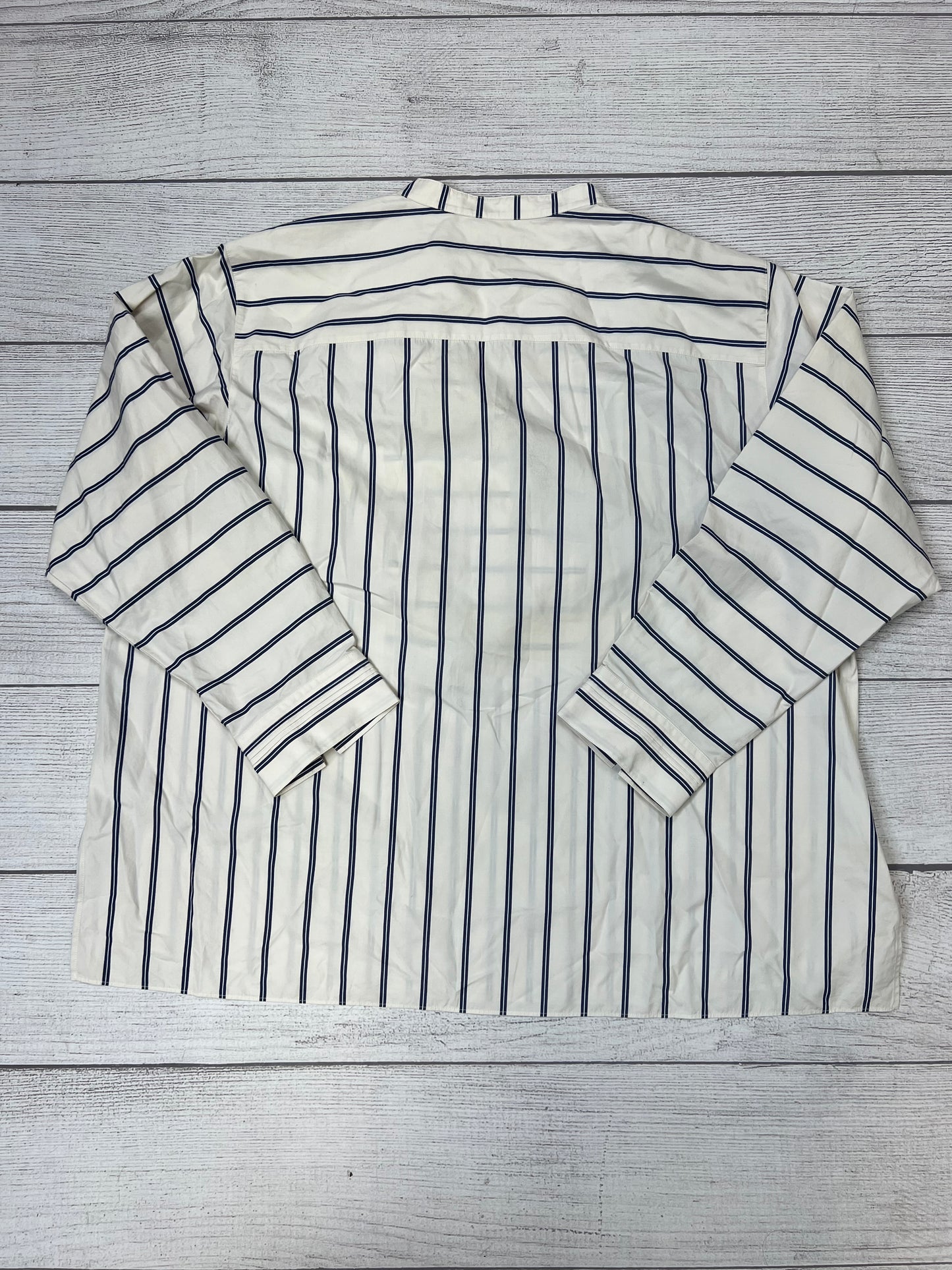 Striped Top Long Sleeve Lafayette 148, Size 3x