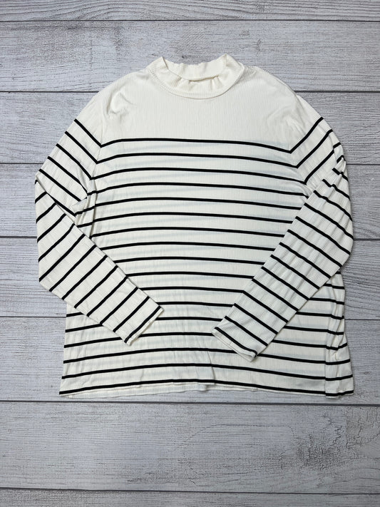 Striped Top Long Sleeve Basic Ava & Viv, Size 3x