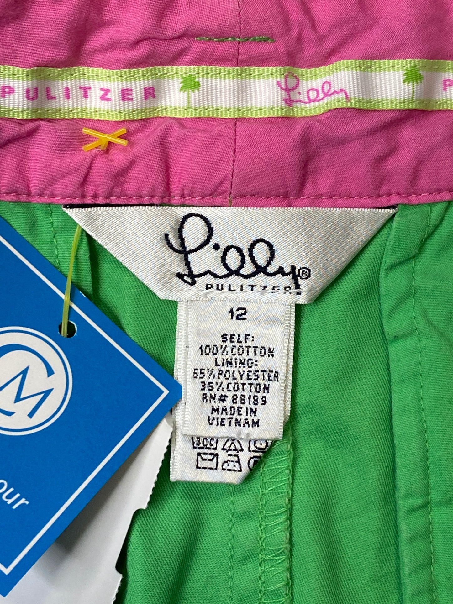 Green Skirt Mini & Short Lilly Pulitzer, Size 12