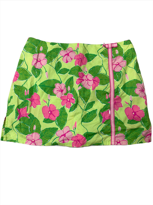 Pink Green Skirt Mini & Short Lilly Pulitzer, Size 10