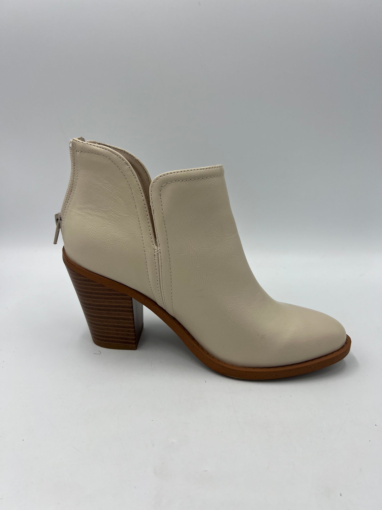 Boots Ankle Heels By Esprit In White, Size: 8