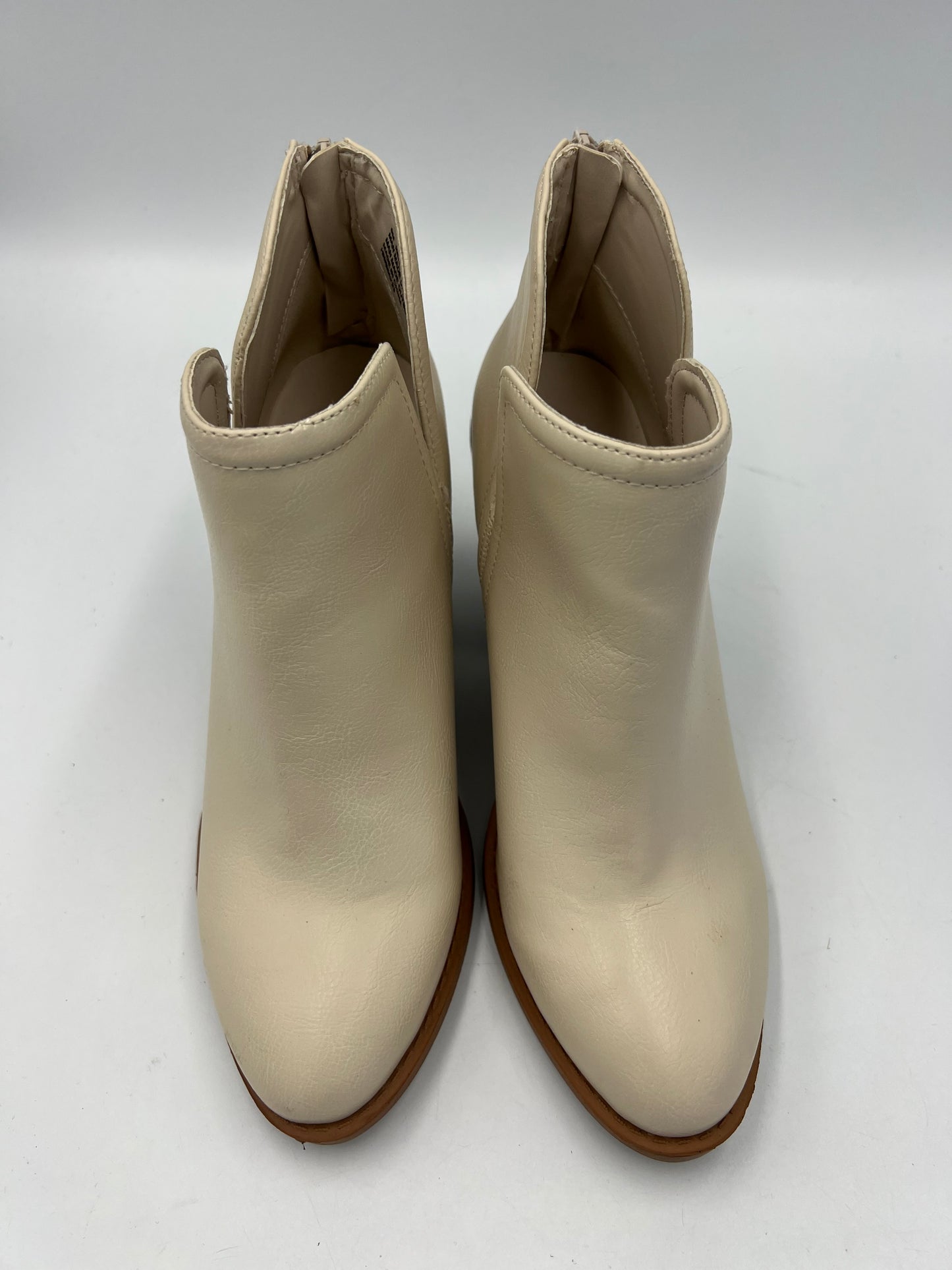 Boots Ankle Heels By Esprit In White, Size: 8