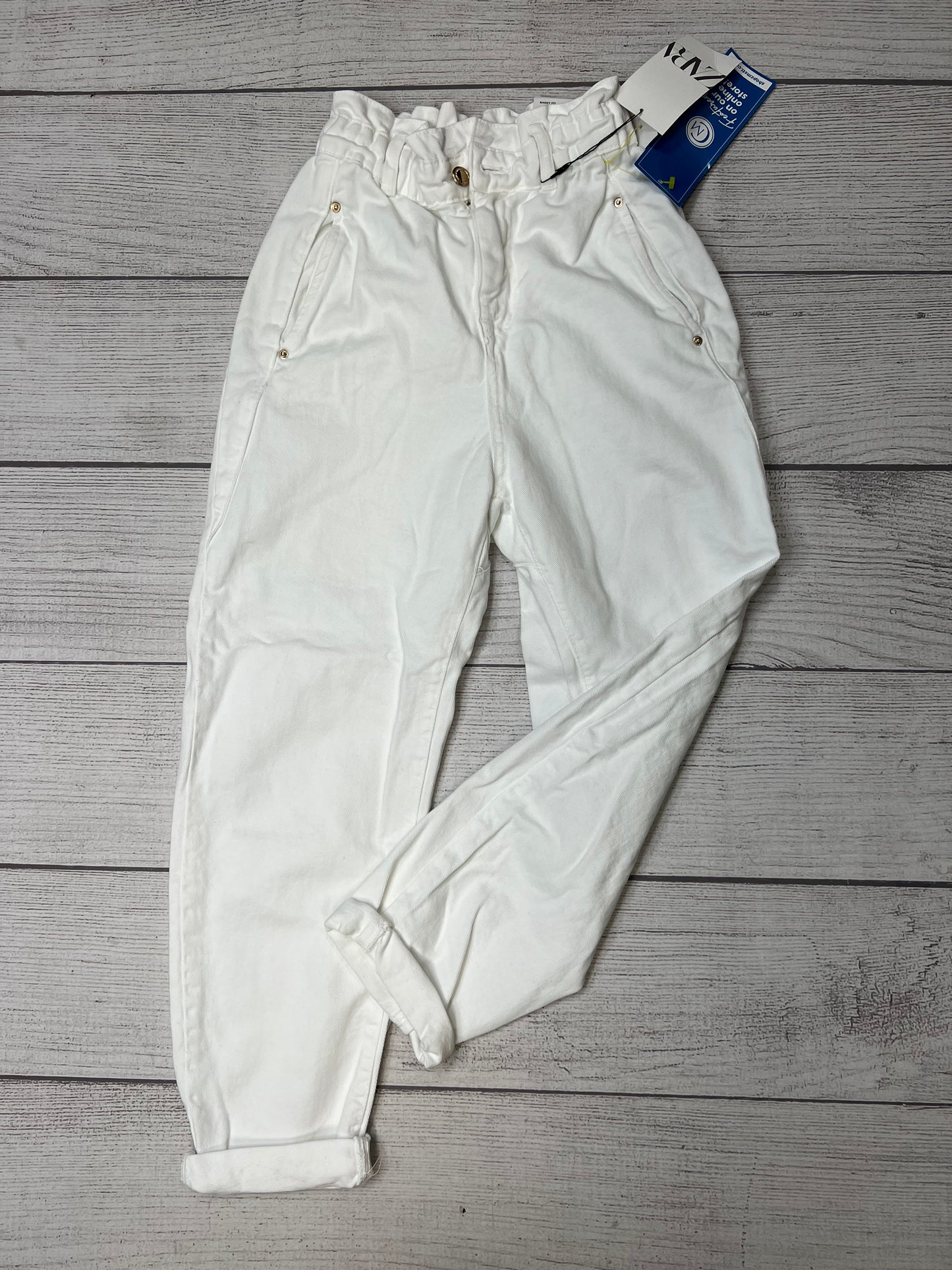 Jeans Relaxed/boyfriend By Zara In White, Size: 0