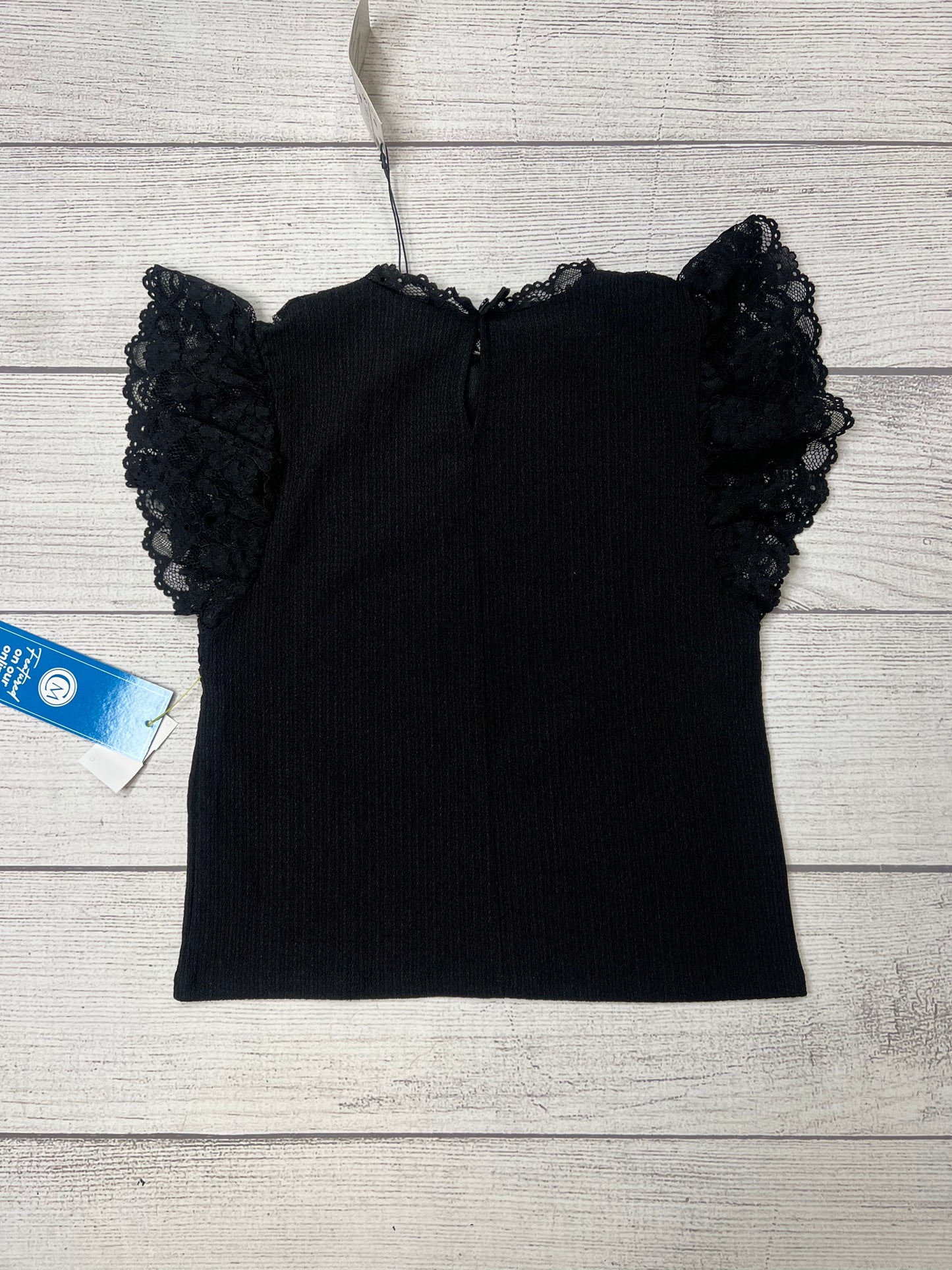 Top Short Sleeve By Zara In Black, Size: S