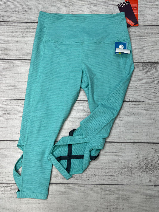 Athletic Capris By Zella In Turquoise, Size: L