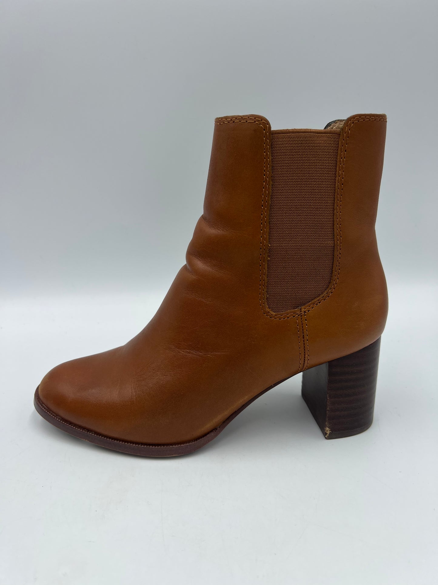 Boots Ankle Heels By Madewell In Brown, Size: 6