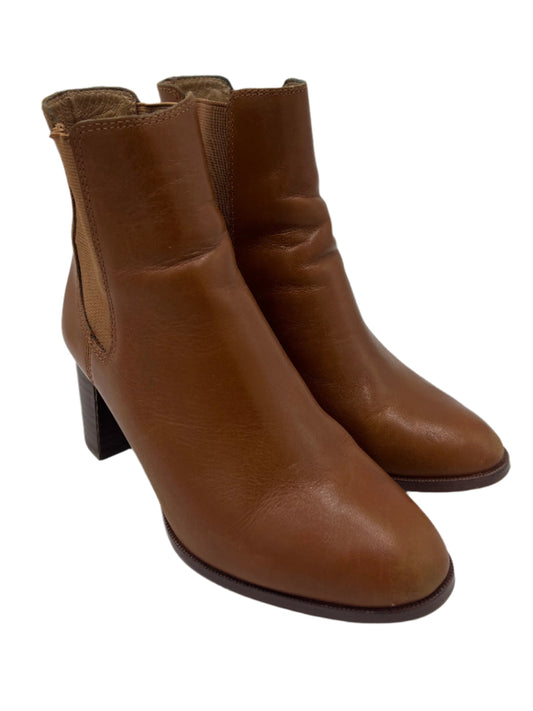 Boots Ankle Heels By Madewell In Brown, Size: 6