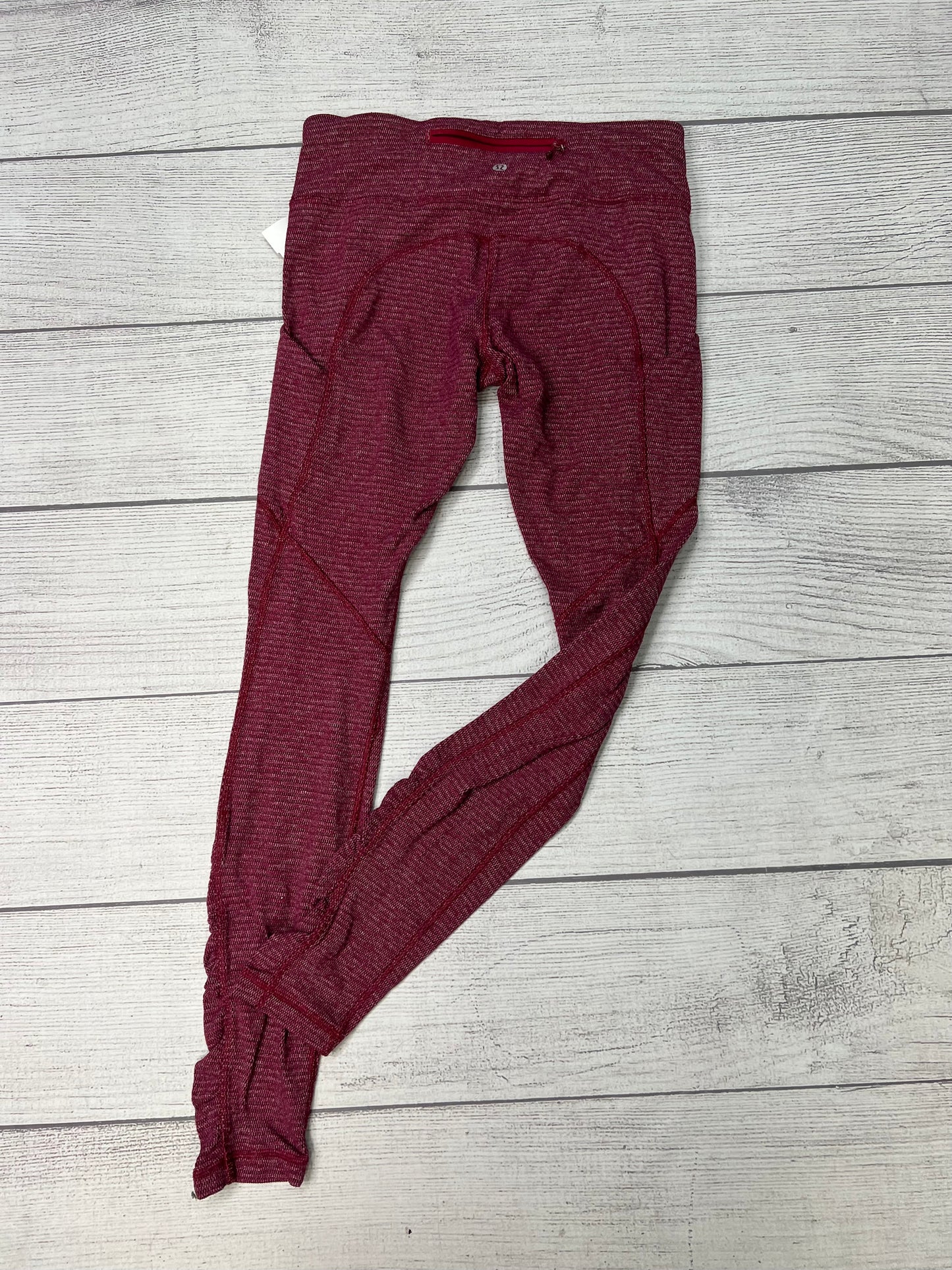 Athletic Leggings By Lululemon In Red, Size: 8