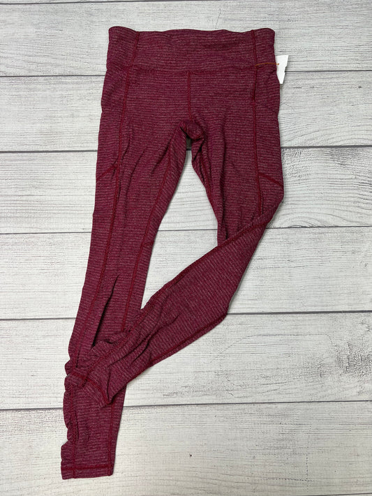 Athletic Leggings By Lululemon In Red, Size: 8