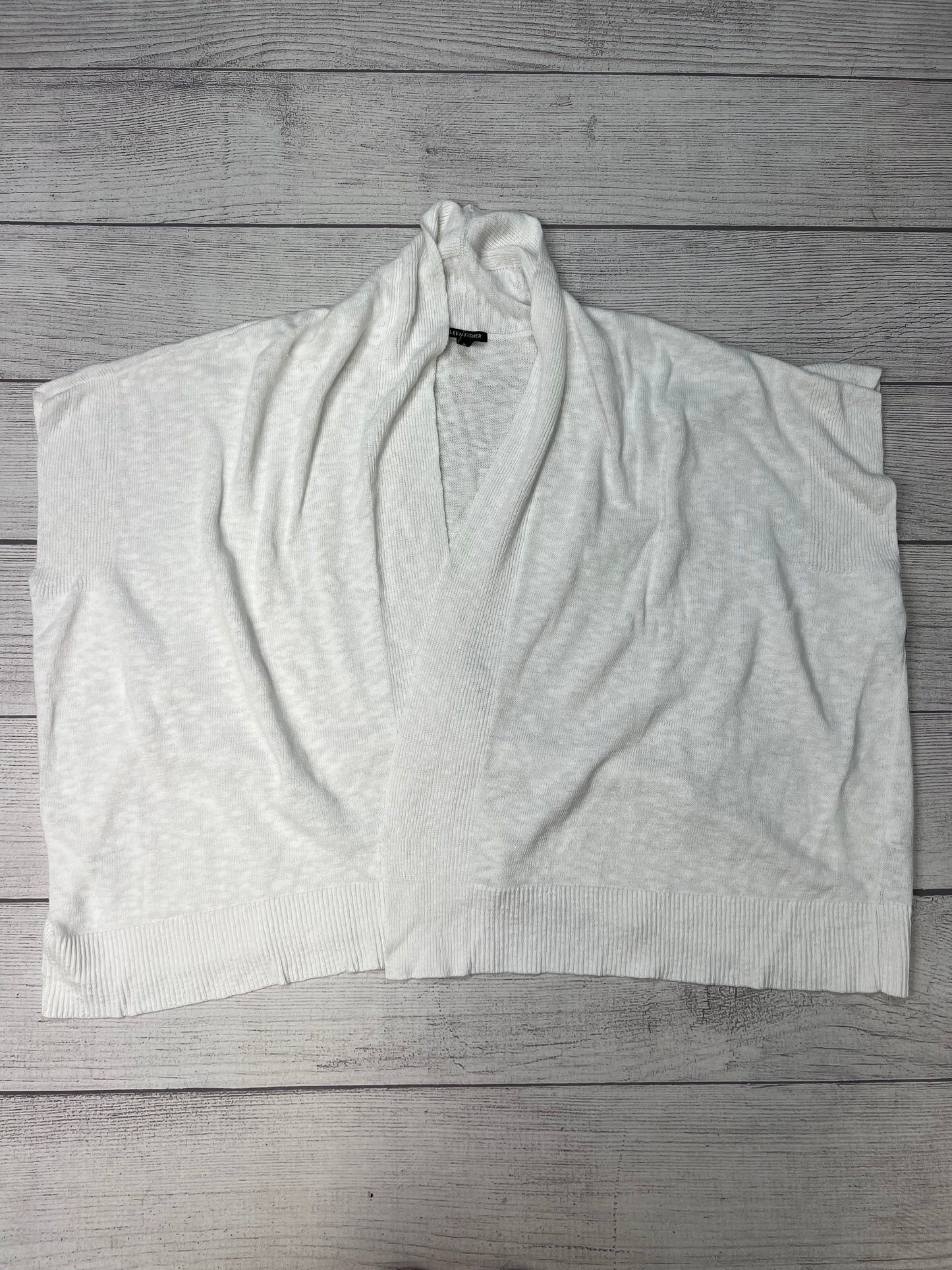 Cardigan By Eileen Fisher In White, Size: 3x