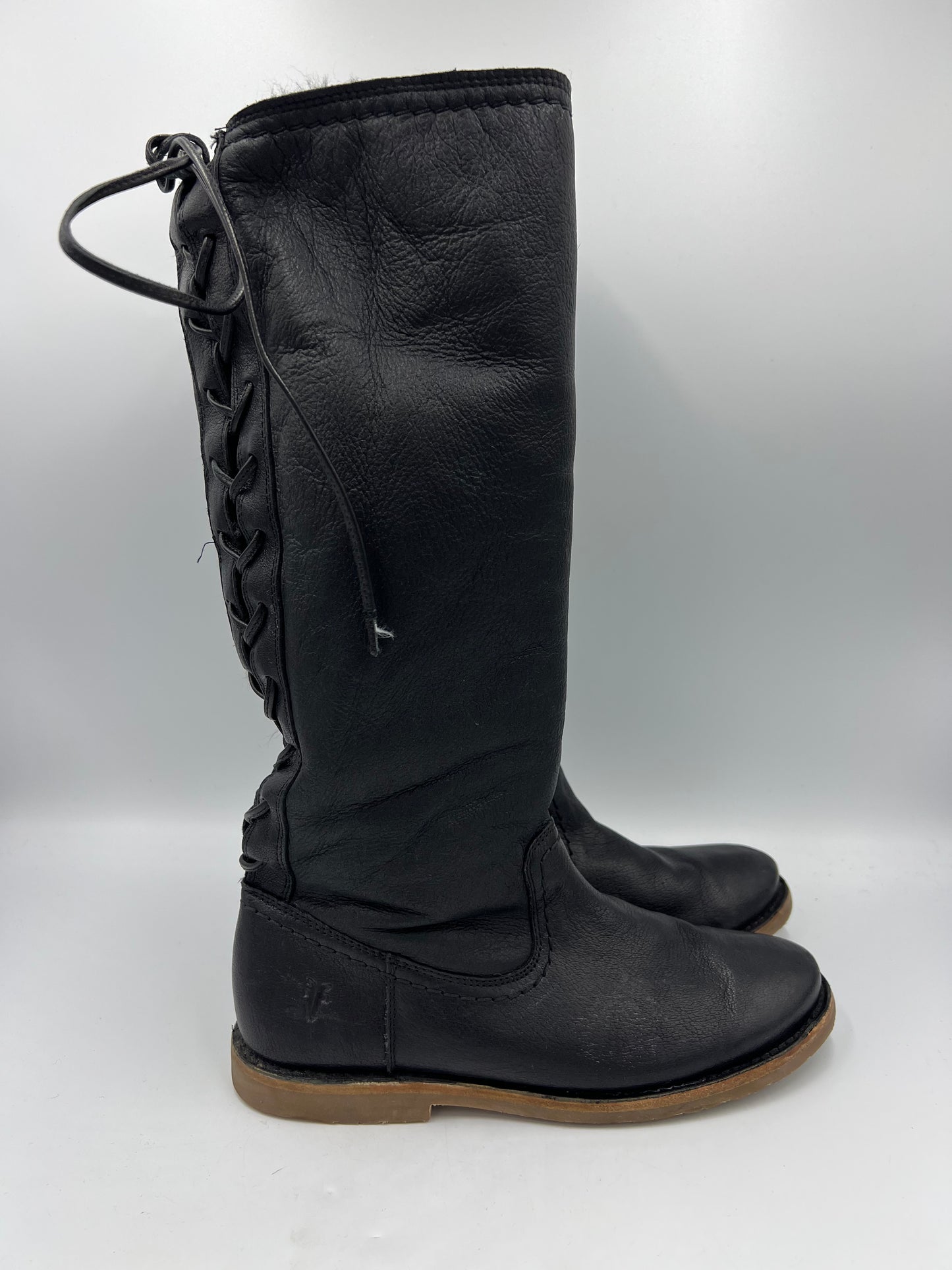 Boots Designer By Frye In Black, Size: 7.5