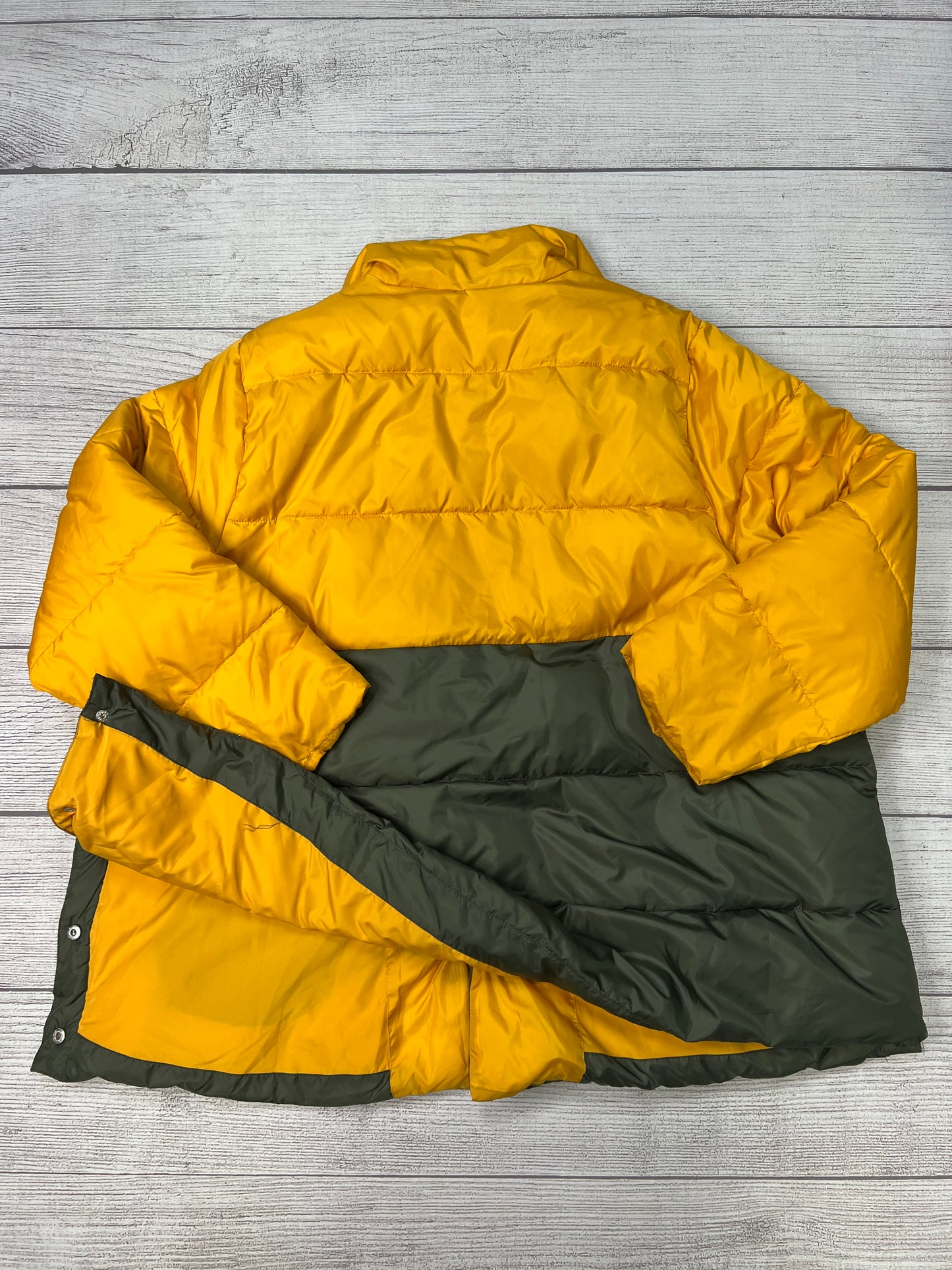 Coat Puffer & Quilted By Who What Wear In Yellow, Size: 1x