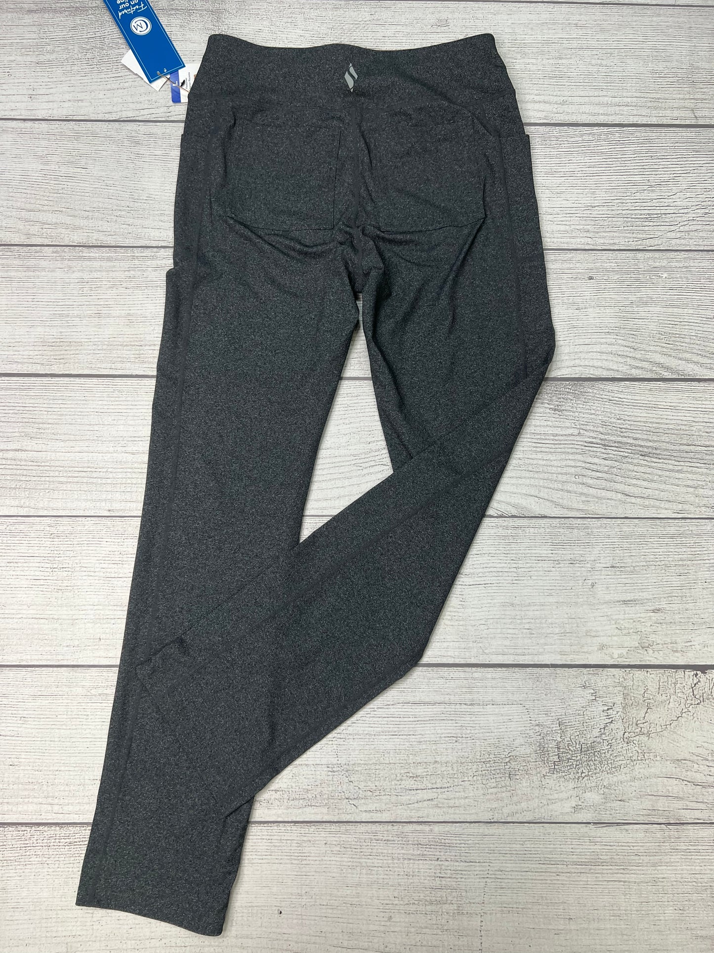 Athletic Leggings By Skechers In Grey, Size: L