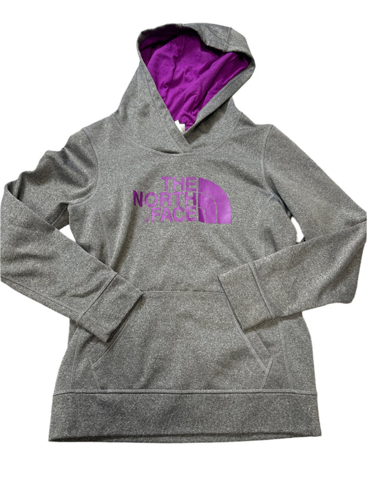 Athletic Sweatshirt Hoodie By The North Face In Grey, Size: S