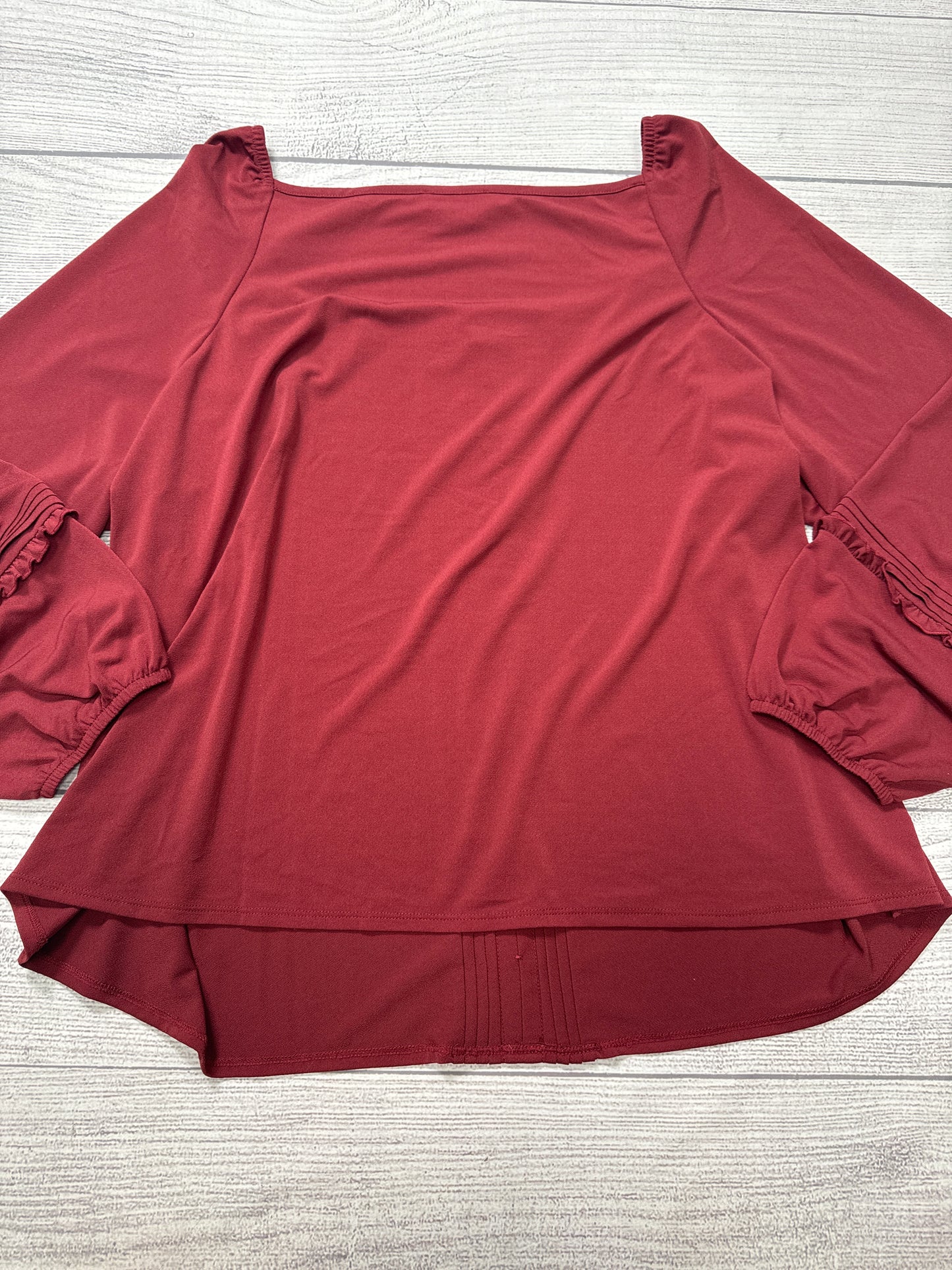 Top Long Sleeve By Belldini In Red, Size: 3x