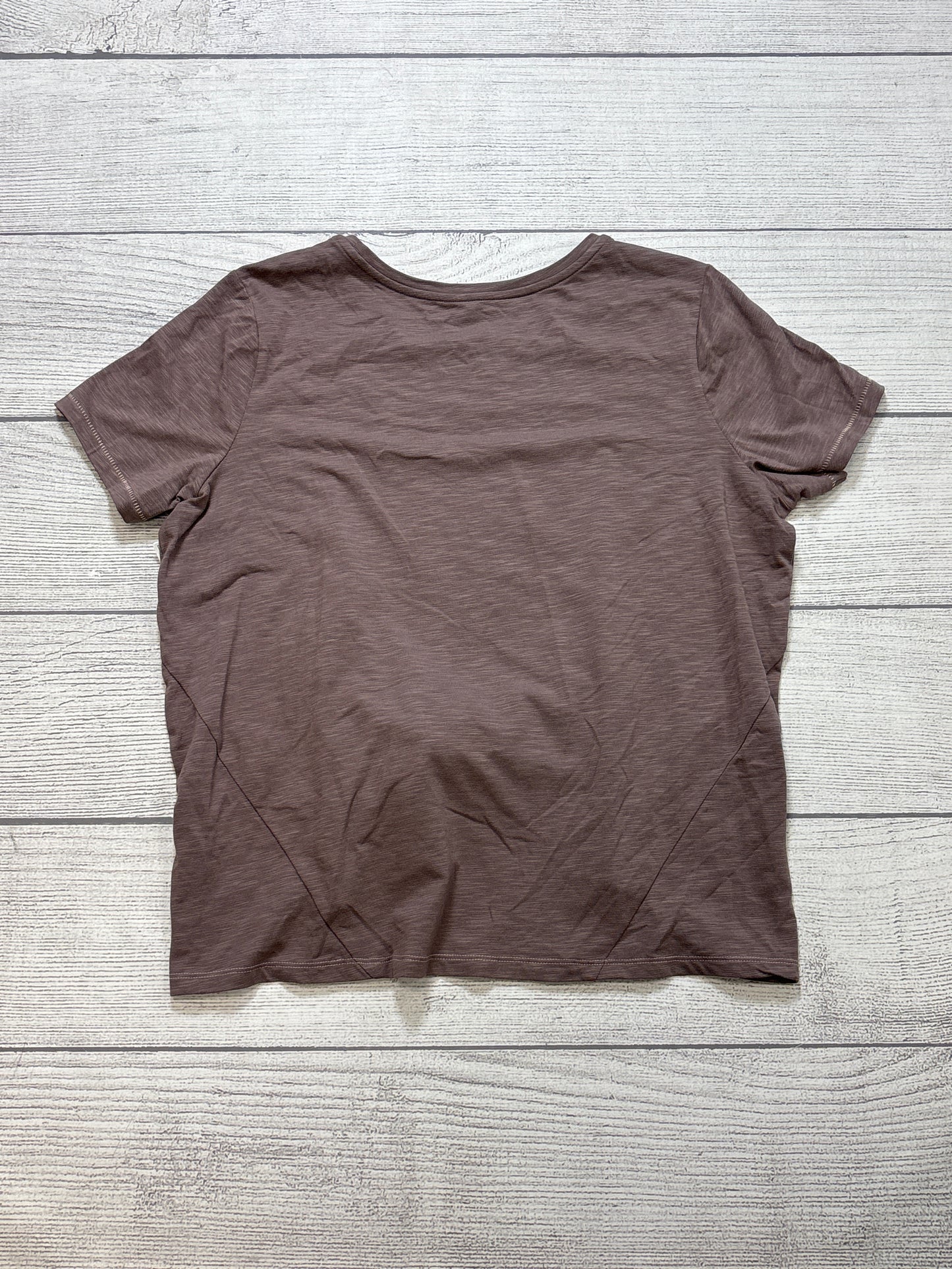 Top Short Sleeve By Any Body In Brown, Size: M