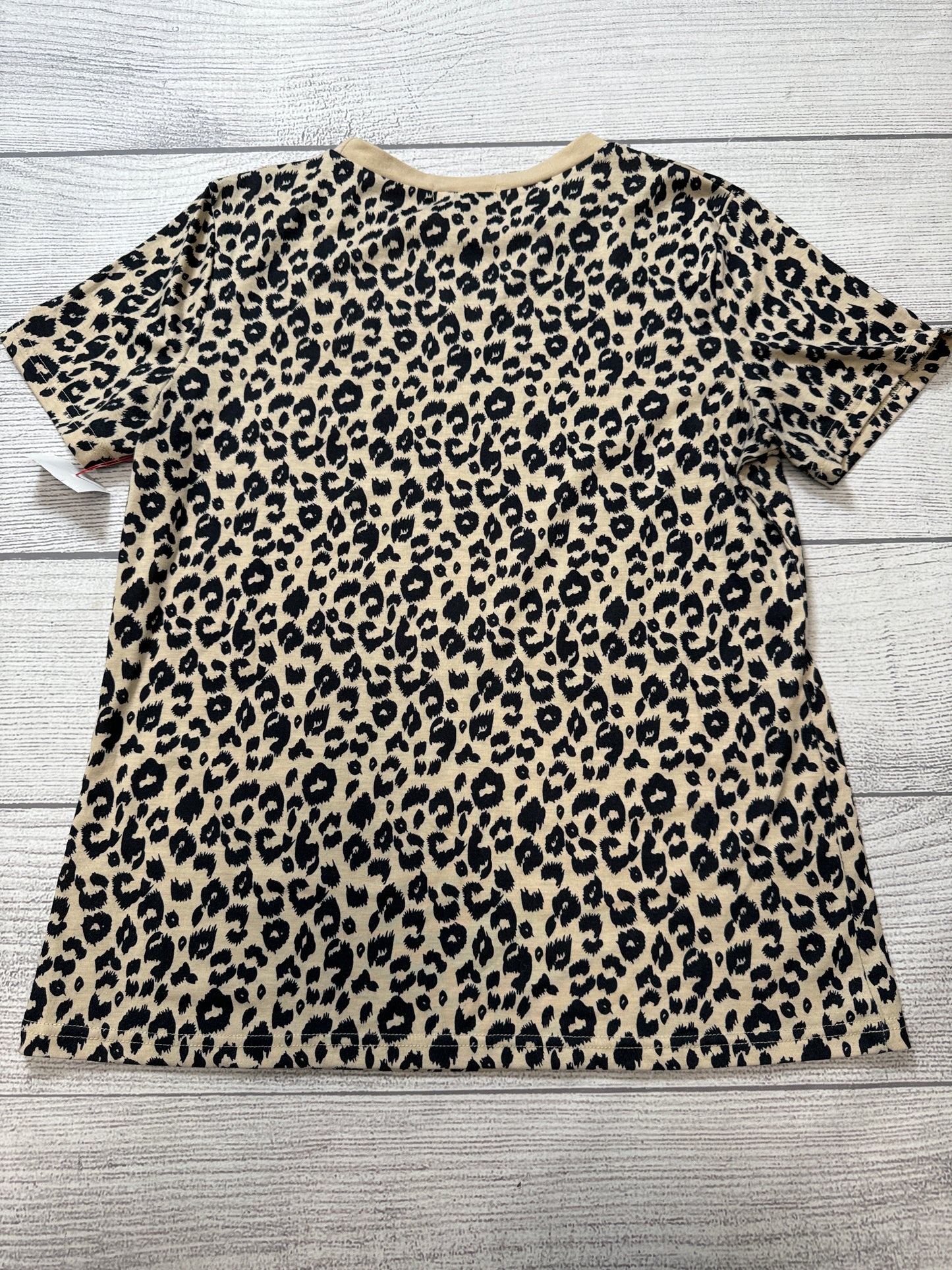 Top Short Sleeve Basic By Blooming Jelly In Animal Print, Size: M