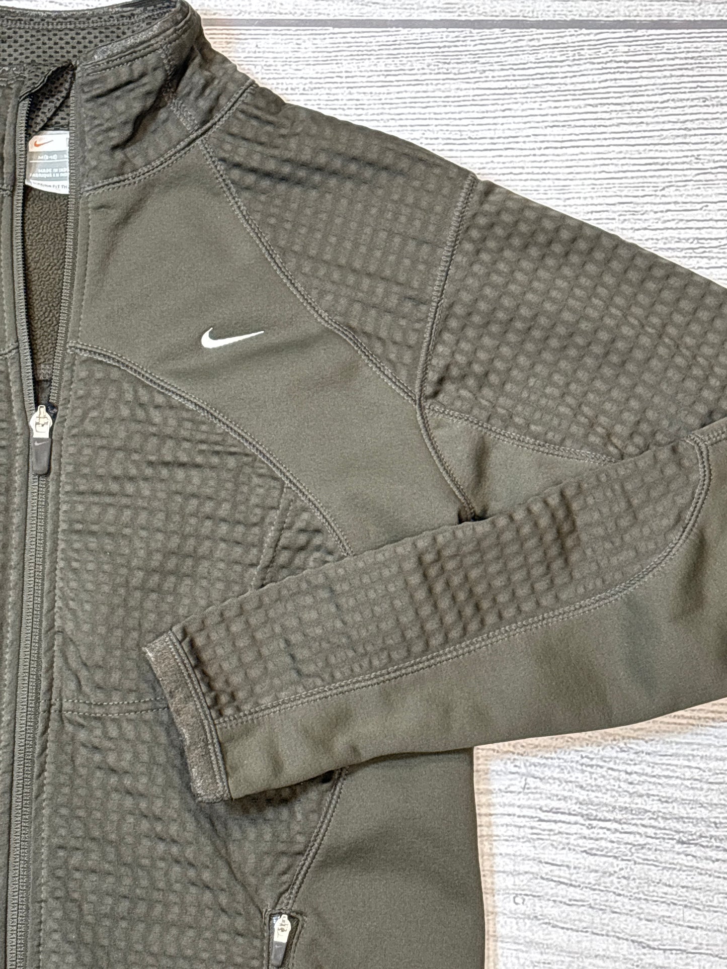Athletic Jacket By Nike Apparel In Green, Size: M