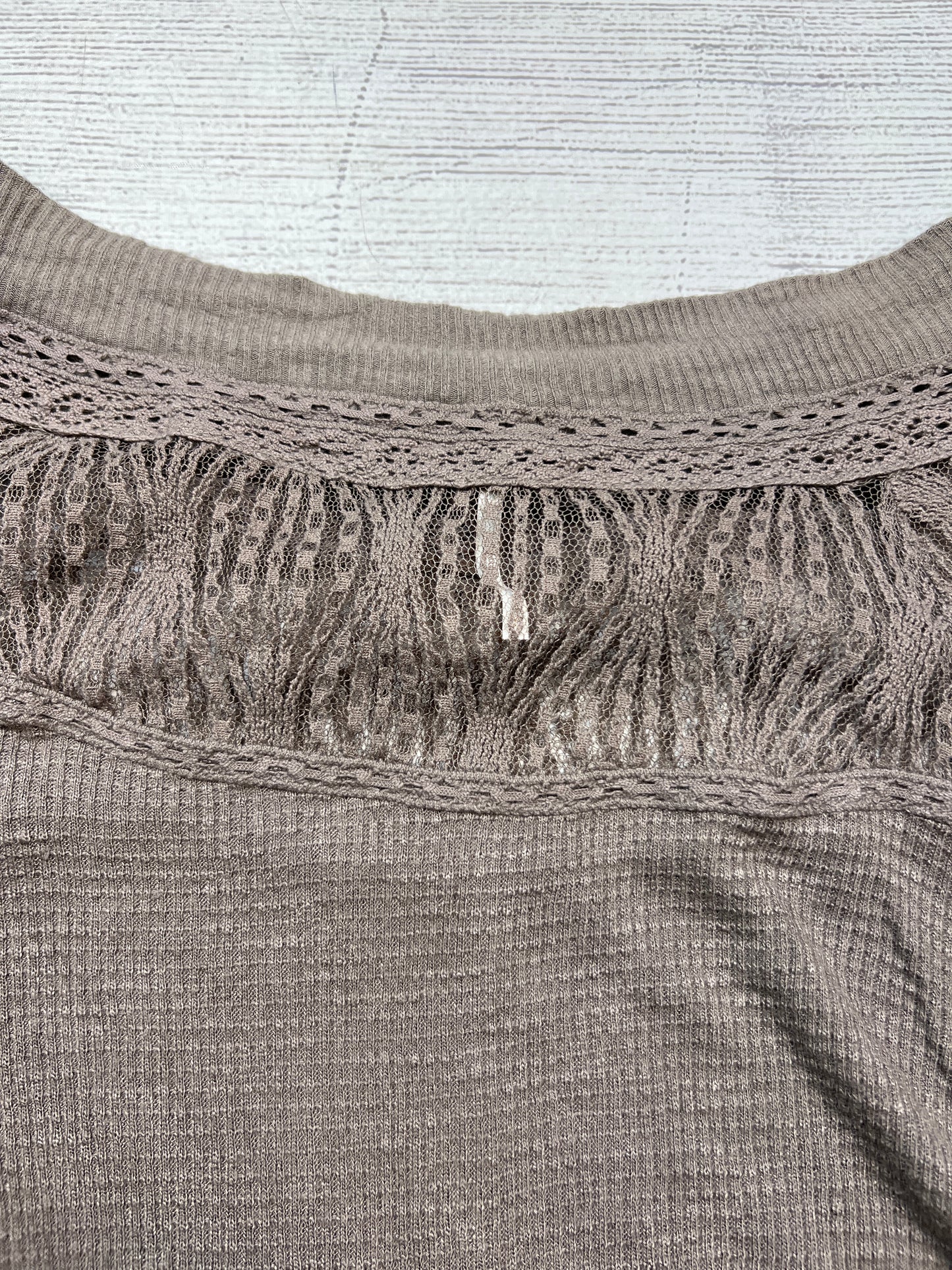 Top Long Sleeve By Free People In Brown, Size: M