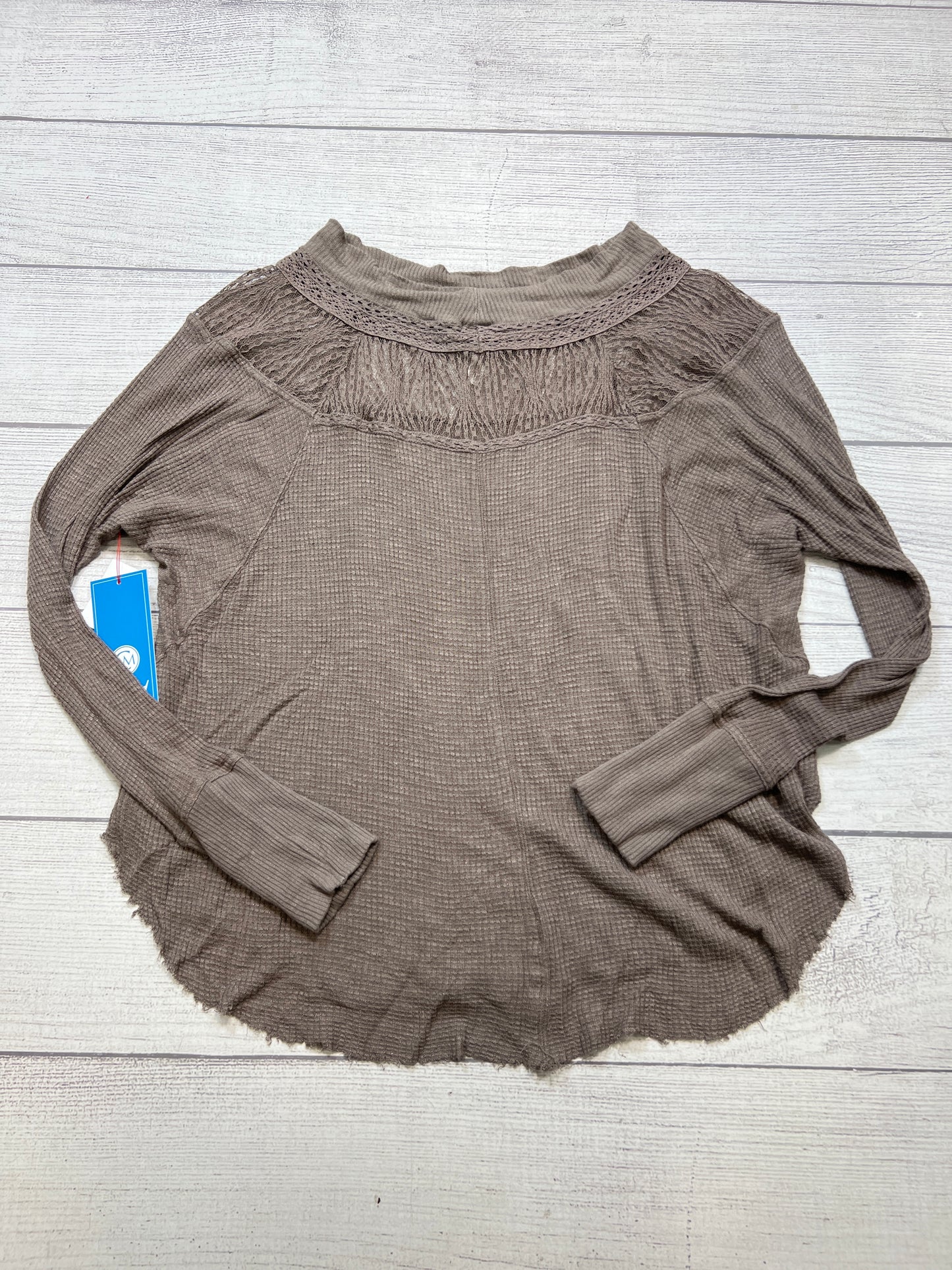 Top Long Sleeve By Free People In Brown, Size: M