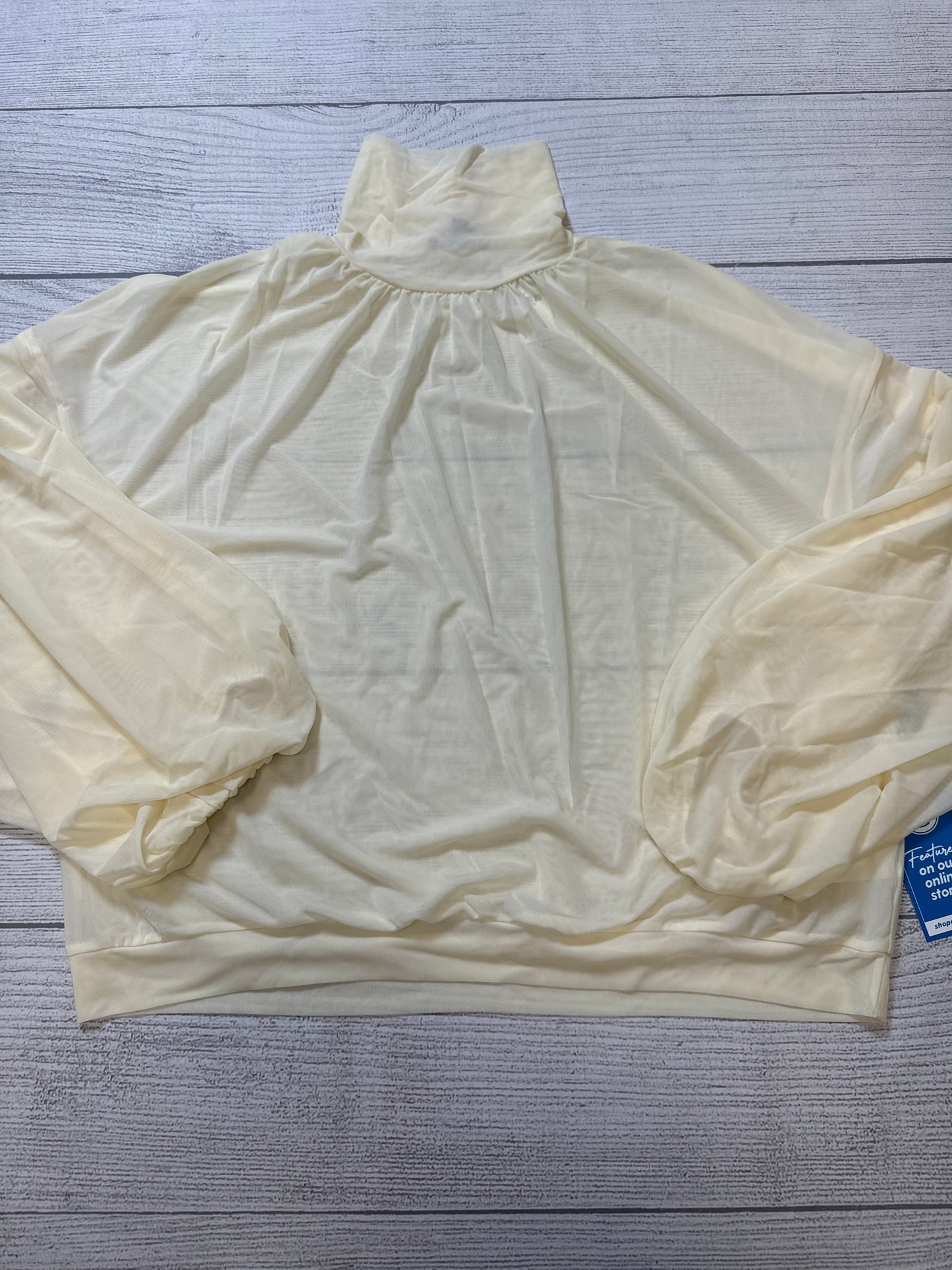 Top Long Sleeve By Express In Cream, Size: Xl