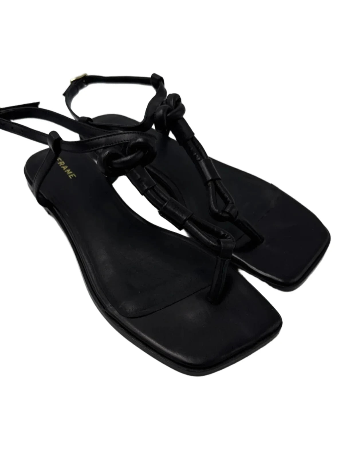 Sandals Flats By Frame In Black, Size: 7.5