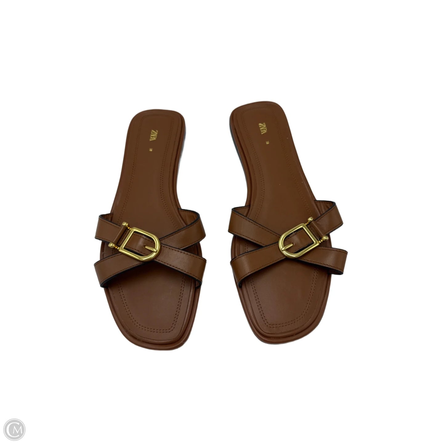 Sandals Flats By Zara In Brown, Size: 7.5