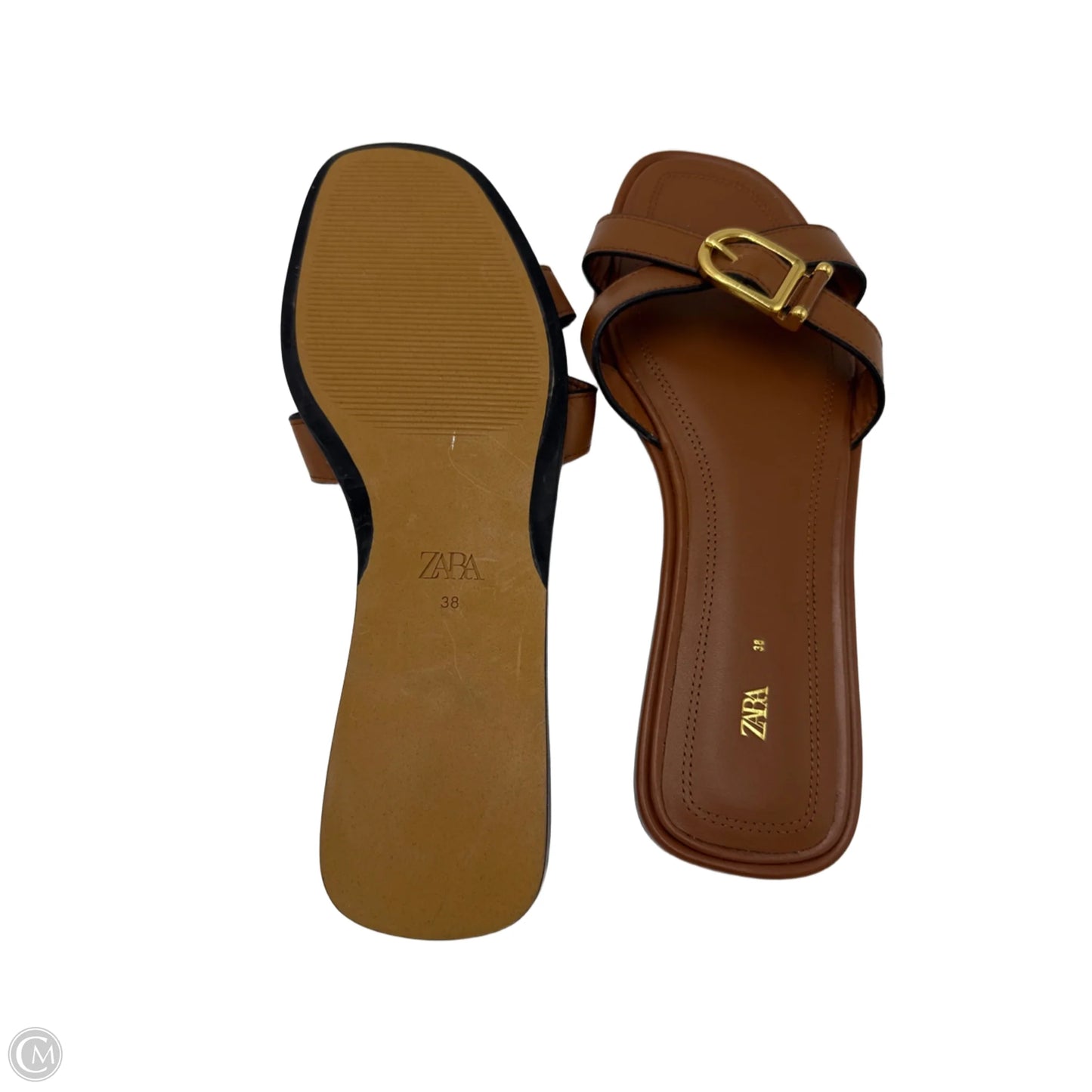 Sandals Flats By Zara In Brown, Size: 7.5