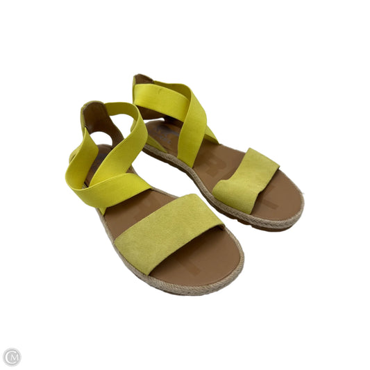 Sandals Flats By Sorel In Yellow, Size: 8