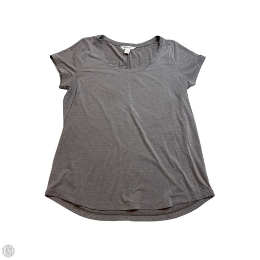 Athletic Top Short Sleeve By Athleta In Grey, Size: M