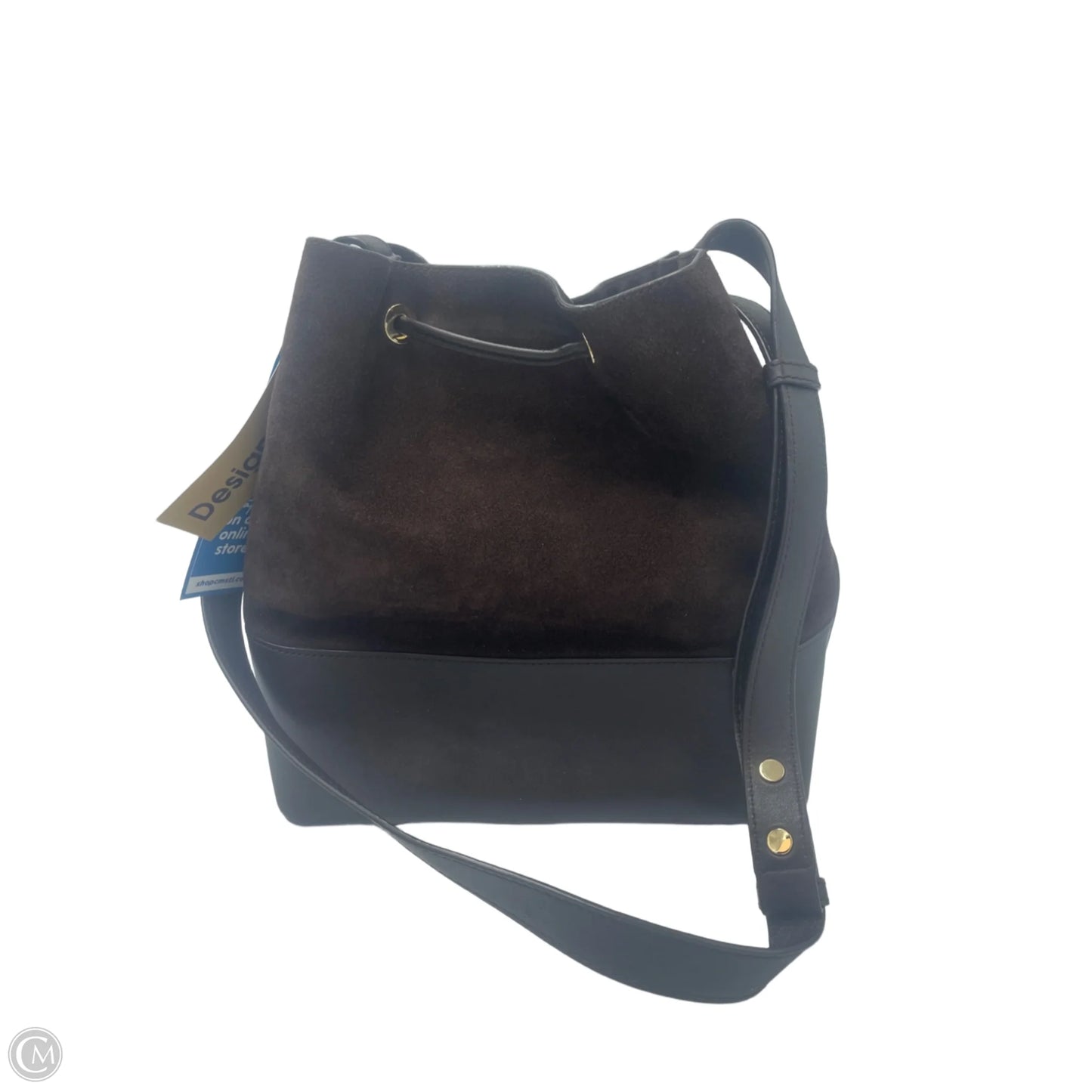 Michael Kors Cary Suede Designer Leather Bucket Bag