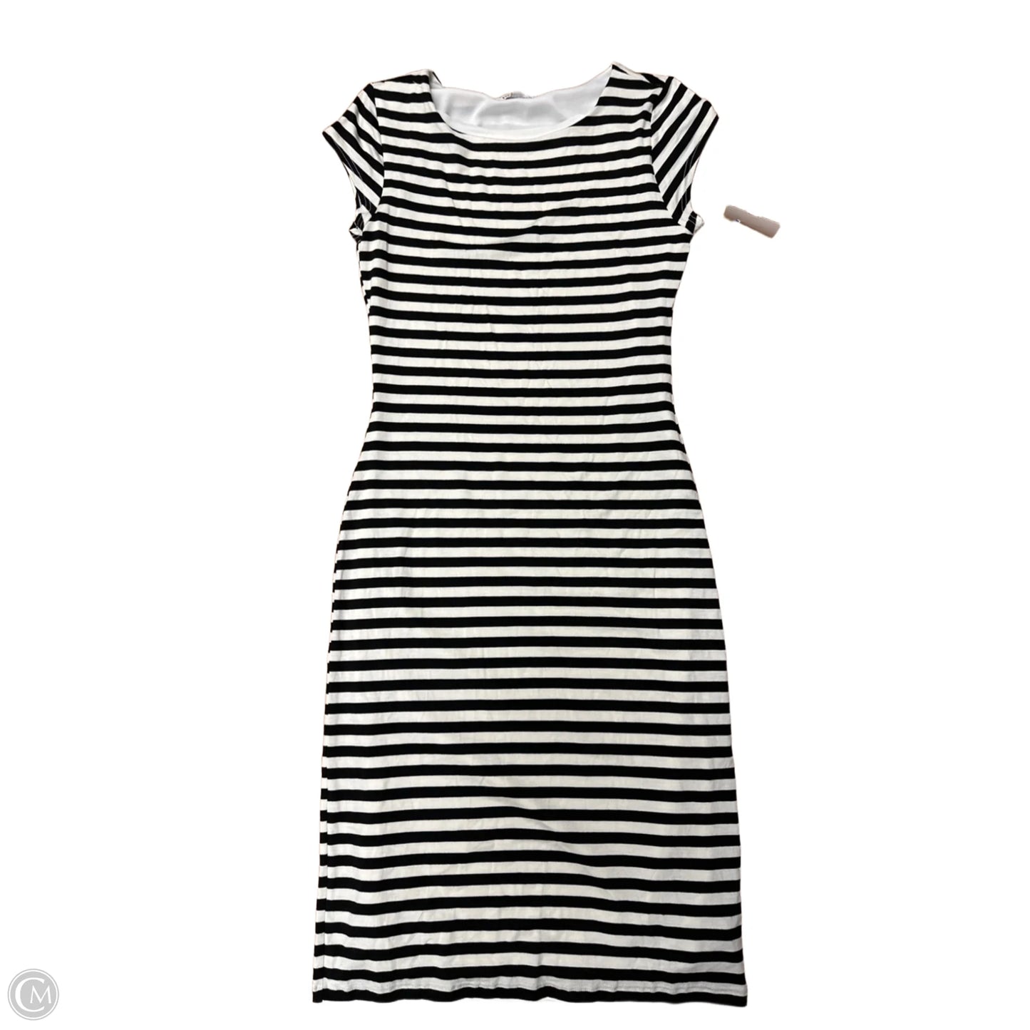 Dress Casual Midi By Velvet Touch In Striped Pattern, Size: M