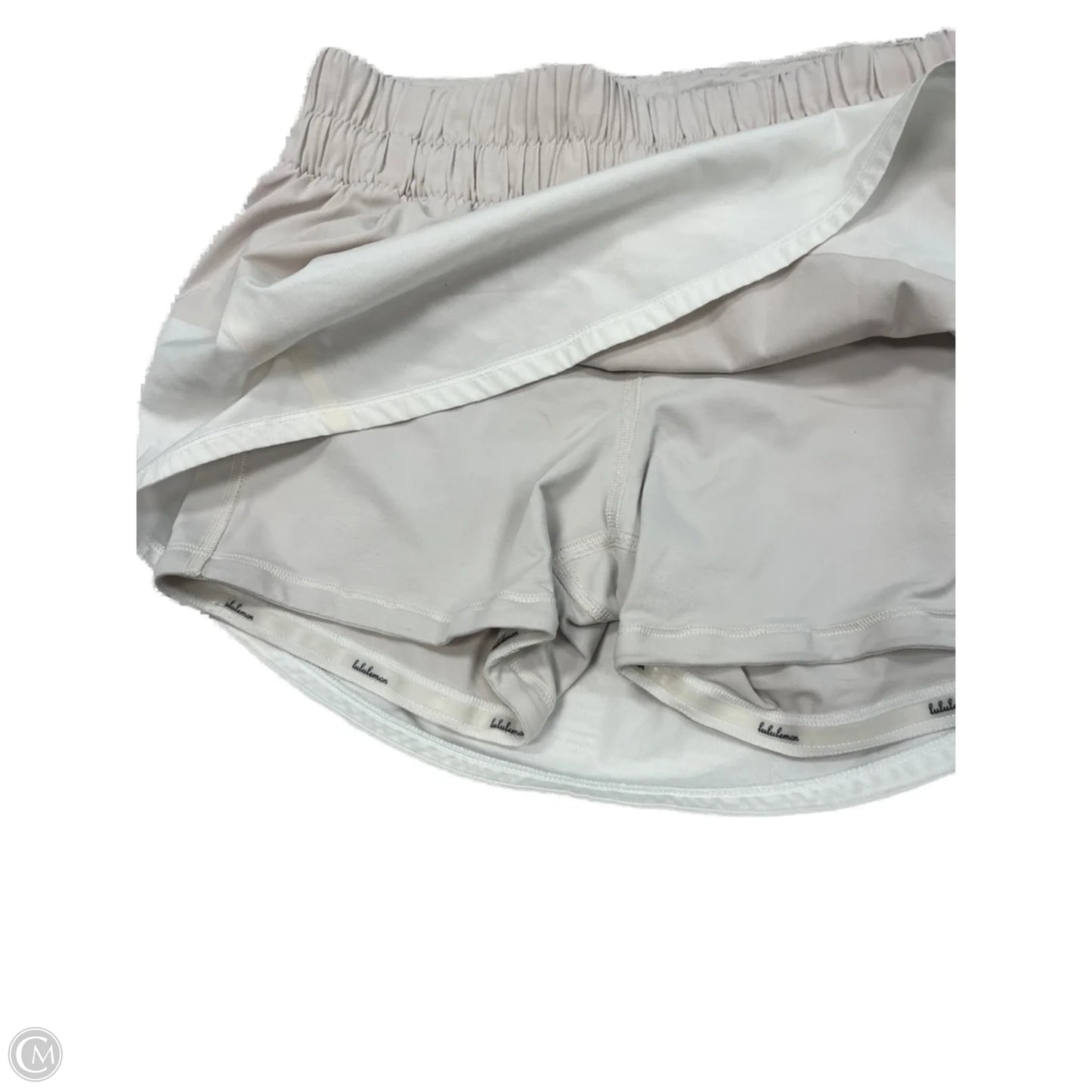 Athletic Skort By Lululemon In White, Size: 6
