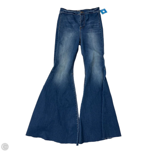 Jeans Flared By Free People In Blue Denim, Size: 8