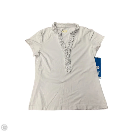 Top Short Sleeve Designer By Lilly Pulitzer In White, Size: L