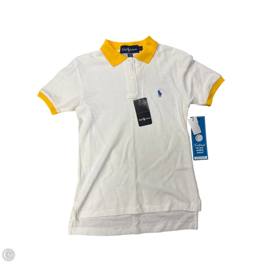 Top Short Sleeve By Polo Ralph Lauren In White, Size: M