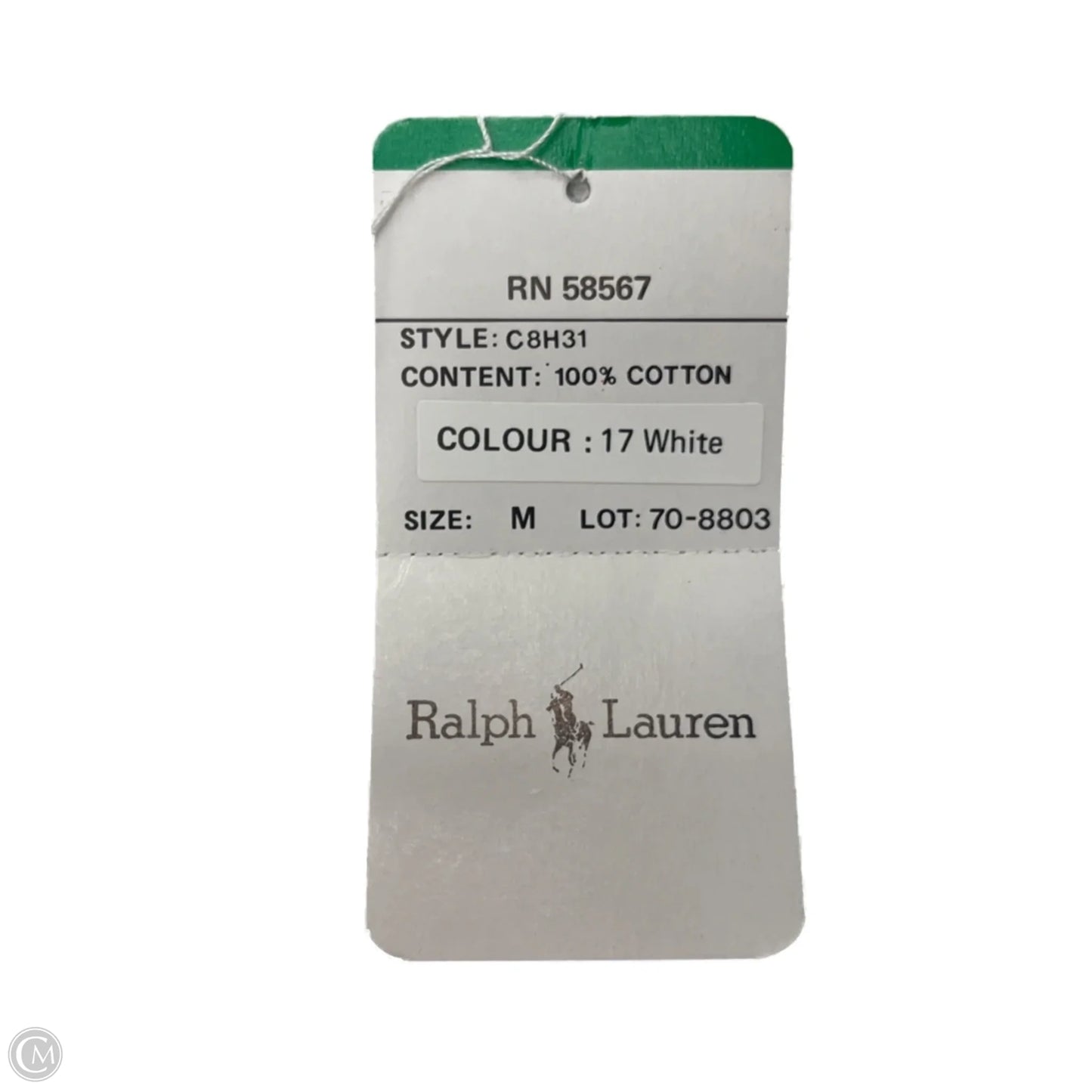 Top Short Sleeve By Polo Ralph Lauren In White, Size: M