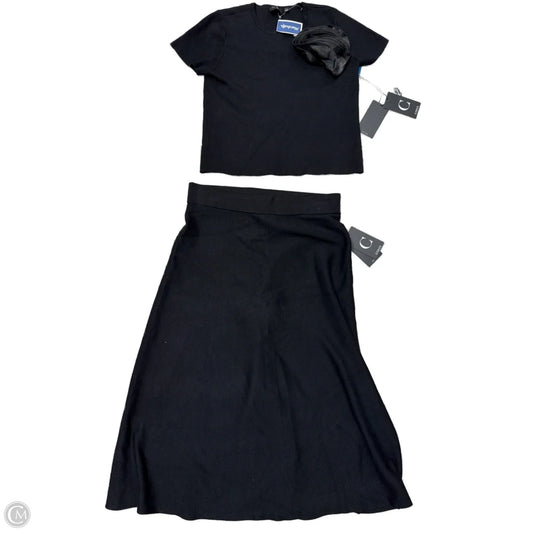 New! Skirt Set 2pc By Cyrus Knits In Black, Size: M