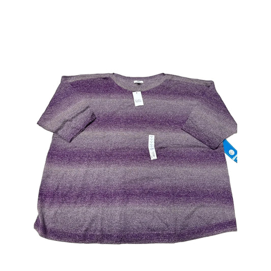 New! Top Short Sleeve By Croft And Barrow In Purple, Size: 4x