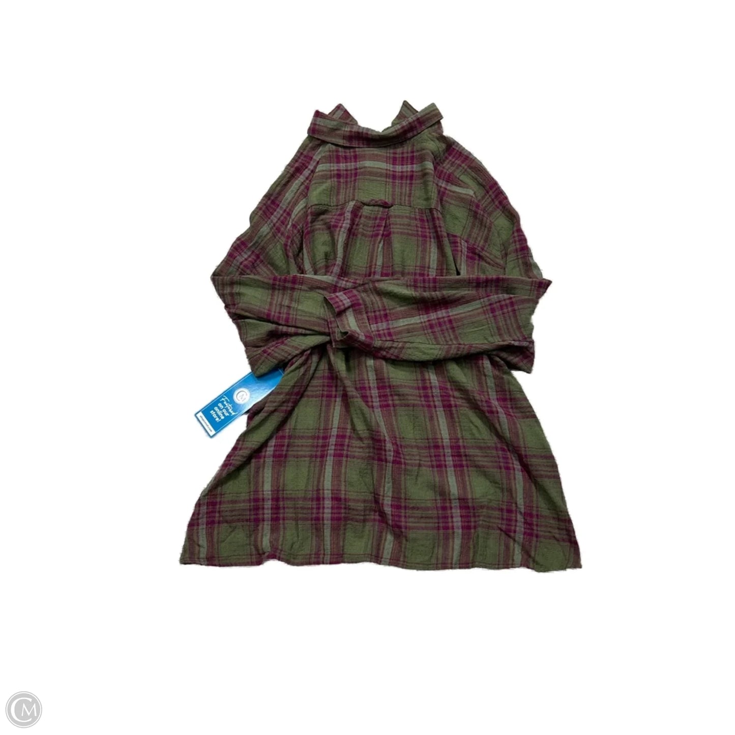 Top Long Sleeve By Bdg In Plaid Pattern, Size: S