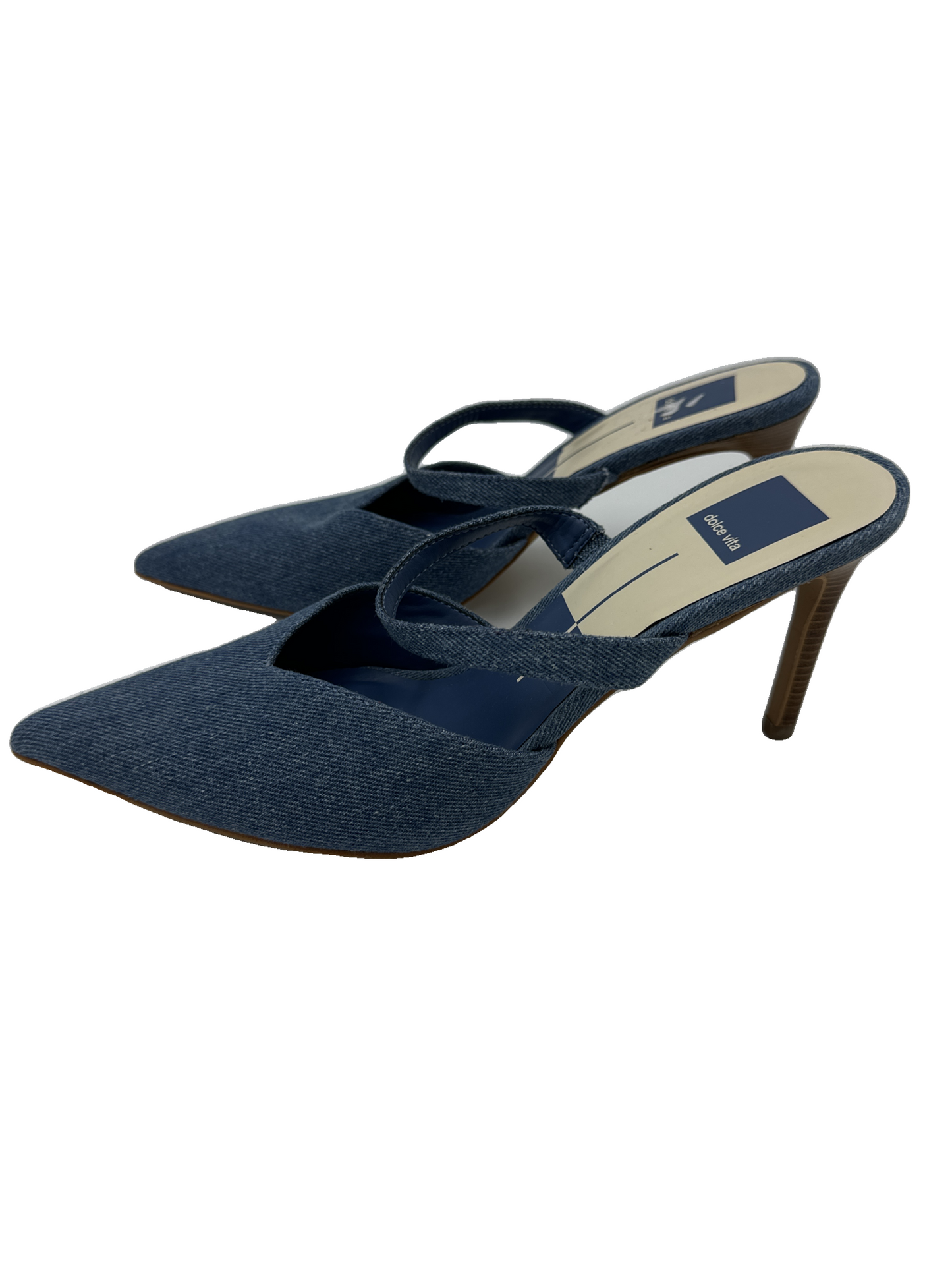 Shoes Heels Stiletto By Dolce Vita In Blue Denim, Size: 8.5