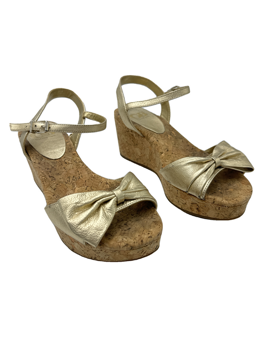 Sandals Heels Block By Gianni Bini In Gold, Size: 9