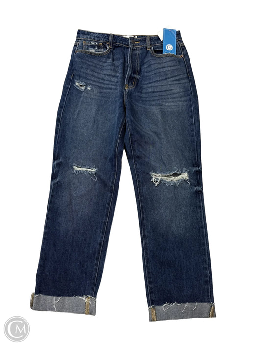 Jeans Straight By Cello In Blue Denim, Size: 12