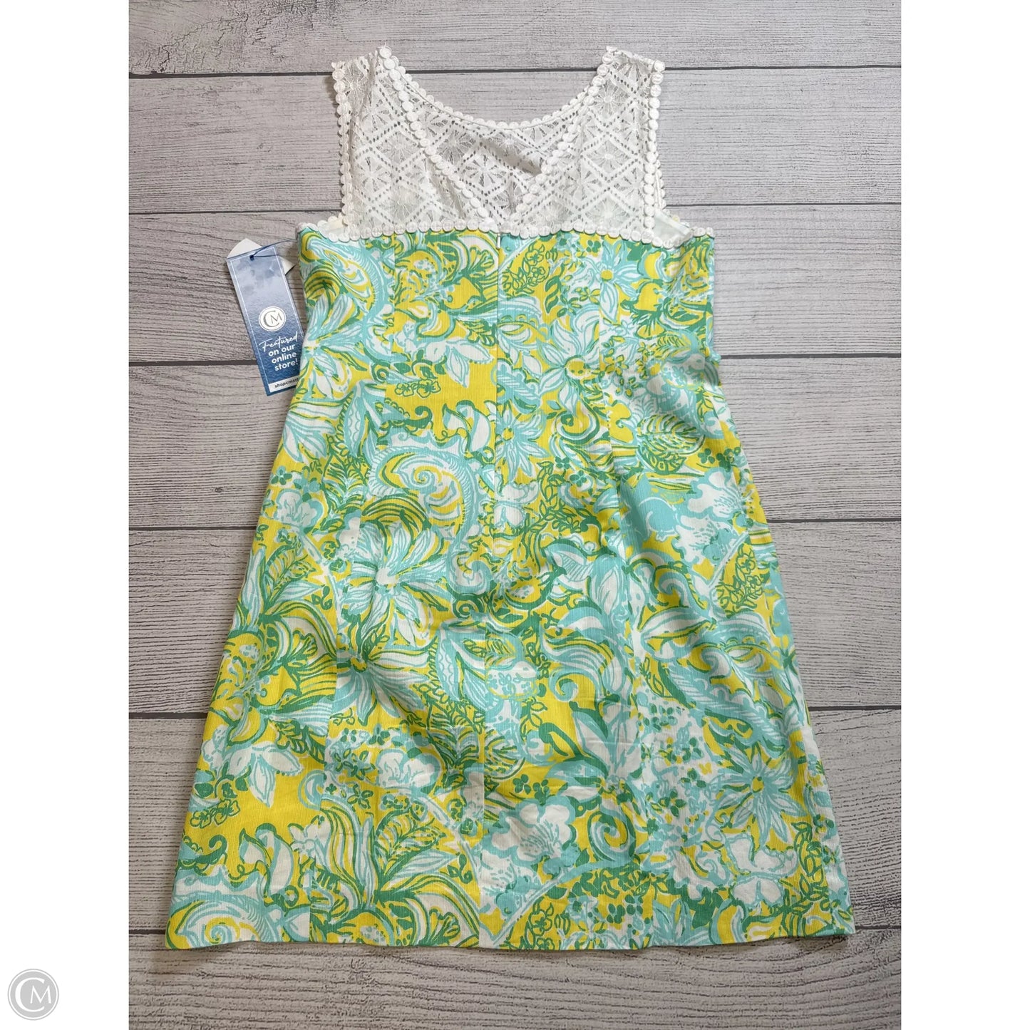 Dress Designer By Lilly Pulitzer In Blue & Green, Size: M