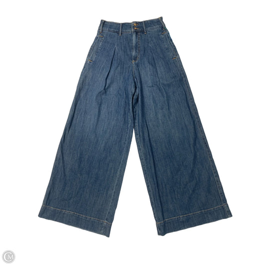Jeans Wide Leg By Anthropologie In Blue Denim, Size: 6